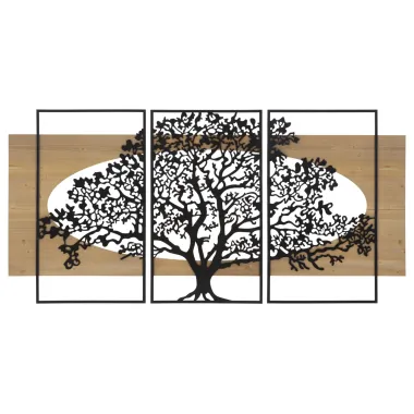 PANEL ŚCIENNY TREE FERRO E WOOD ZEST 3 SZT 176X2X90 cm (63X2X90-50X2X90)